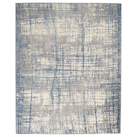 Calvin Klein CK950 Rush 7' x 10' Ivory Blue Modern Indoor Area Rug