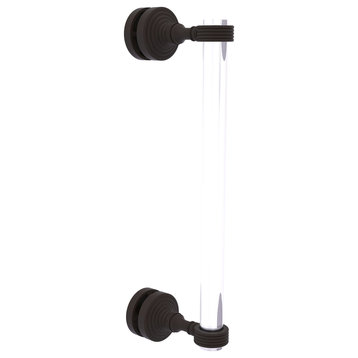 Pacific Grove 12" Groovy Accent Single Side Shower Door Pull, Oil Rubbed Bronze
