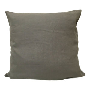 Flynn Linen Euro Sham Lake Contemporary Pillowcases And Shams By Company C