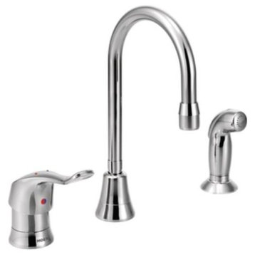 Moen 8138 M-DURA Commercial Kitchen Faucet Includes Side Spray