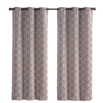 Alexander Polyester Blackout Grommet Curtain, Cinnamon, 76"x96"