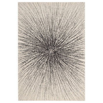 Safavieh Evoke Collection EVK228 Rug, Black/Ivory, 6'7"x9'