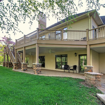 Composite Deck with Patio Below