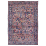 Jaipur Living - Vibe by Jaipur Living Ainsworth Medallion Blue/ Pink Area Rug 9'2"X12' - The Vindage collection melds vintage inspiration with on-trend colorways and durability for lived-in spaces. This digitally printed assortment features deep, rich tones and stunning abrashed designs that lend heirloom style to any home. The Chaplin area rug depicts a distressed medallion pattern with floral detailing in rich tones of green, Blue, blush, rose, and beige. The easy-care design withstands pets, children, and high traffic areas of the home such as living rooms, dining areas, kitchens, and bathrooms.