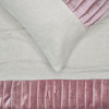 Purple Velvet & Linen Full 68"x18" Bed Runner Only, Patchwork- Layer By Layer