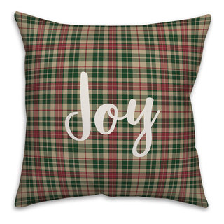 Wheat Plaid Give Thanks Pillow 18x18 - Allysons Place