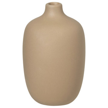 Ceola Vase Ceramic 3X5, Nomad/Khaki