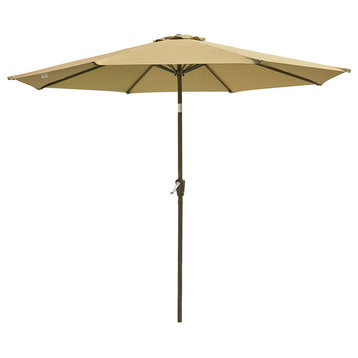 Yescom 9’ UV50+ Fade Resistant Patio Umbrella 8 Rib Crank Tilt