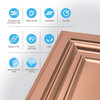 Art3d PVC Drop Ceiling Tiles, 2'x2' Plastic Sheet, Copper