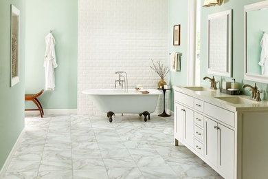 Example of a transitional bathroom design in Other