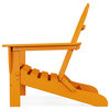 Polywood Classic Folding Adirondack Chair, Tangerine