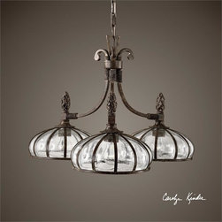 Uttermost Galeana 3 light Chandelier - Chandeliers