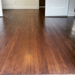 Residential remodel -  refinish old oak strips (sanding + staining) - Hardwood Flooring