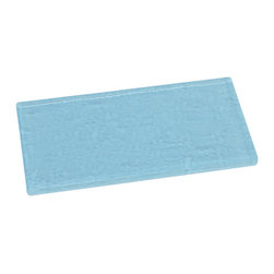 3x6 Glossy Blue Subway Glass Split Faced Mosaic Tile Collection - Home Accessories & Decor