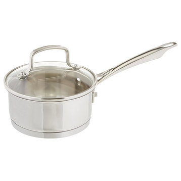 Professional Stainless Saucepan With Cover, 1-Quart