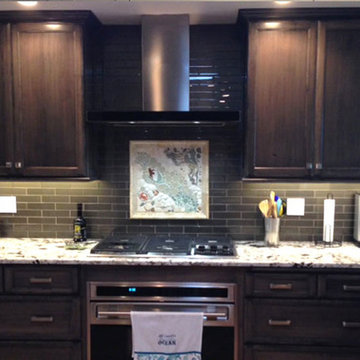 Custom Ocean-Style Kitchen Backsplash