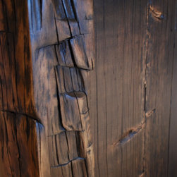 Reclaimed Hand Hewn Bed Detail - Beds