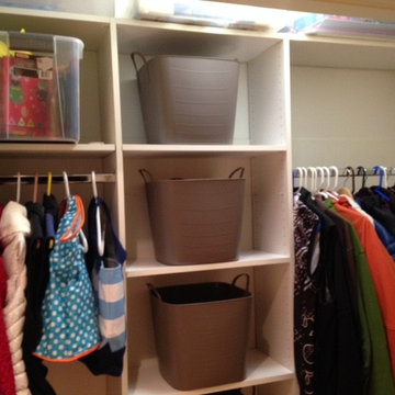 Winter storage/craft center (hall closet)