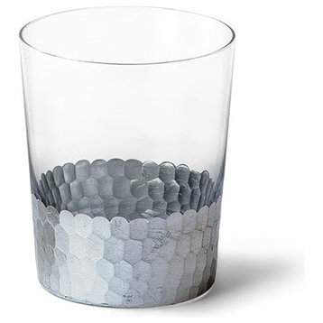 Argea Glass Vase, Silver, 4.25"
