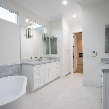 Shades Of White and Gray, Bathroom Renovation in Whittier, CA