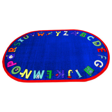 Alpha With Attitude #1006 5'x8' Children'S Educational & Play Rug