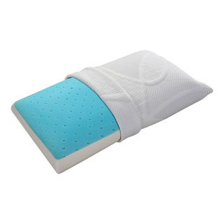 Avana Contoured Bed Wedge Support Pillow for Side Sleepers with Gel-Infused Cooling Memory Foam