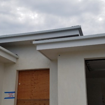 Corona Del Mar Modern Home, Square Gutters and Downspouts in .032 Aluminum