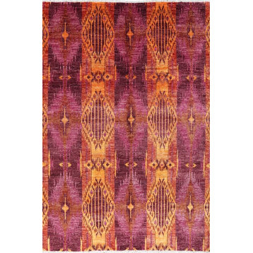 Persian Ikat Oriental Wool Rug 9x13, W1460