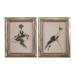 www.essentialsinside.com:tribute to rene and odette wall art, set of 2 - Products