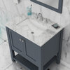 Wilmington 30" Bathroom Vanity With Carrera Marble Top, Gray