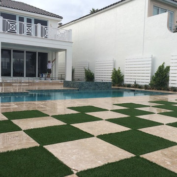 Contemporary Infinity Edge Spa & Pool Deck
