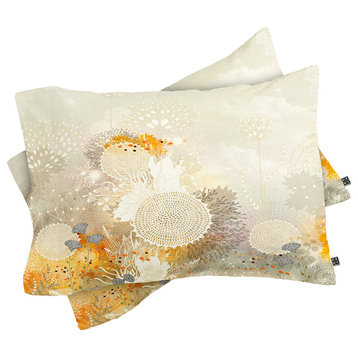 Deny Designs Iveta Abolina White Velvet Pillow Shams, Queen