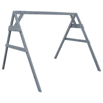Cedar A-Frame Swing Stand for 2 Chair Swings, Grey Stain