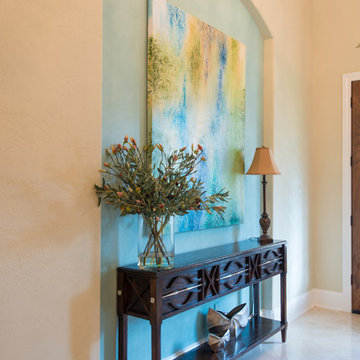 Colorful remodel, transitional style