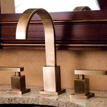 Newport Brass Secant Double Handle Widespread Bathroom Faucet with Metal Lever H