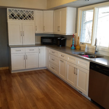 White Shaker Cabinets and Concerto Quartz Countertops