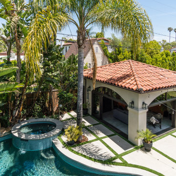 West Hollywood Spanish-Style Pool House Transformation