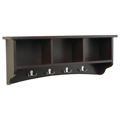 Shaker Cottage Storage Coat Hook, Chocolate