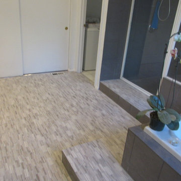 Master bath tile floor remodel