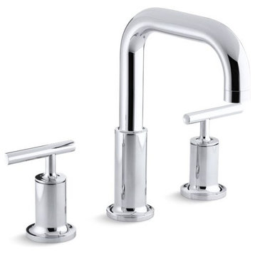 Kohler Purist Deck-Mount Bath Faucet Trim For High-Flow Valves, Polished Chrome