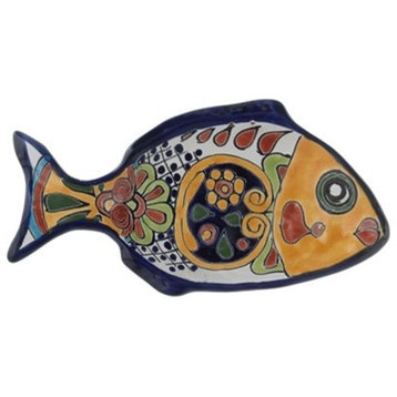 Fish Plate, 5" W x 9.75" L, Decoration A