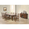 10 Piece Rectangular Extendable Table Dining Set, Sideboard, Amish Brown