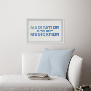 "Meditation is the Best Medication II" Framed Painting Print