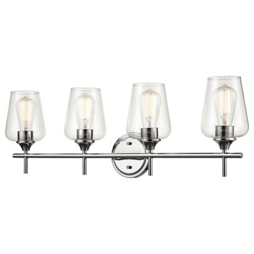 Ashford Collection 4 Light 31" Chrome Bathroom Vanity Light