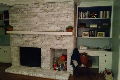 Wire a solid brick fireplace for TV mounting.