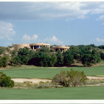 Curvilinear Santa Fe Fairway House and Pool