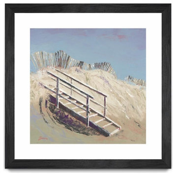 Giant Art 36x36 Beach Access Matted and Framed in Pink