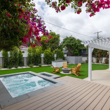 Luscious Backyard with Fire Pit