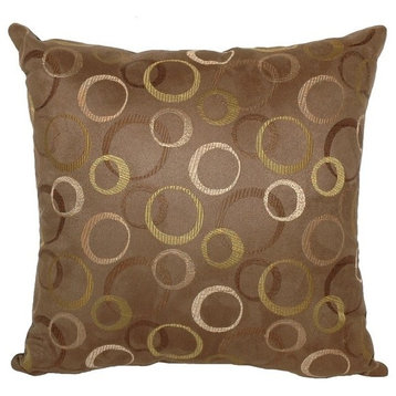 Orbit Square 90/10 Duck Insert Throw Pillow With Cover, 16X16