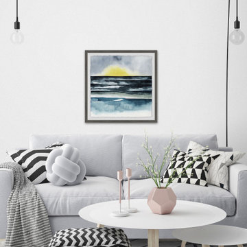 "Seaside Mist II" Framed Painting Print